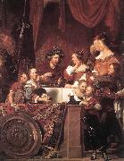BRAY, Jan de The de Bray Family (The Banquet of Antony and Cleopatra) dg oil on canvas